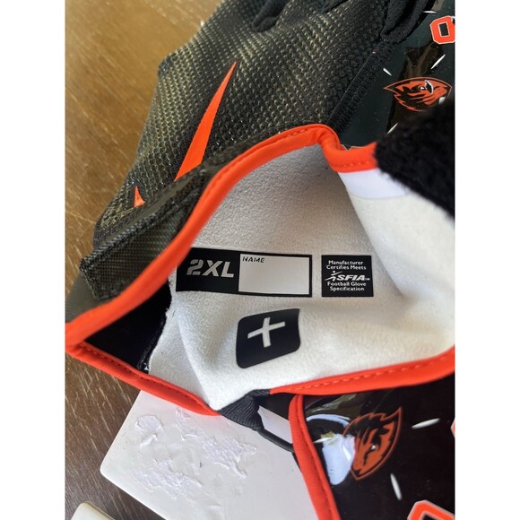 Nike Vapor Jet 7.0 PE Oregon State Beavers Black Football Gloves Size 2XL FN5298 - Picture 7 of 11